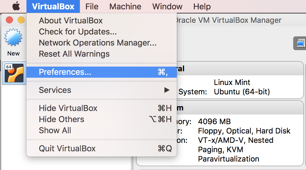VirtualBox logs macOS