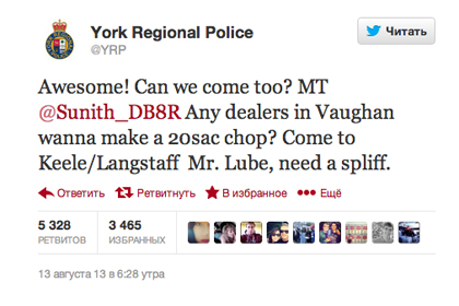 York municipal police re-twitted the message