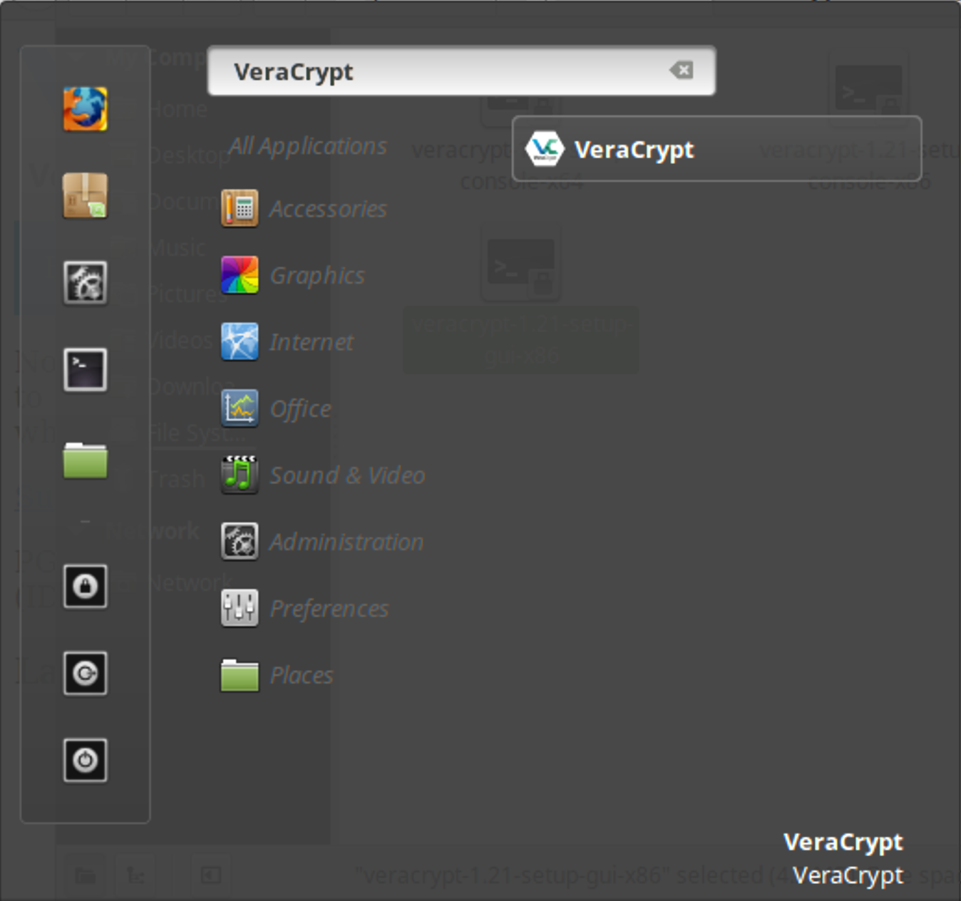 VeraCypt Linux Mint